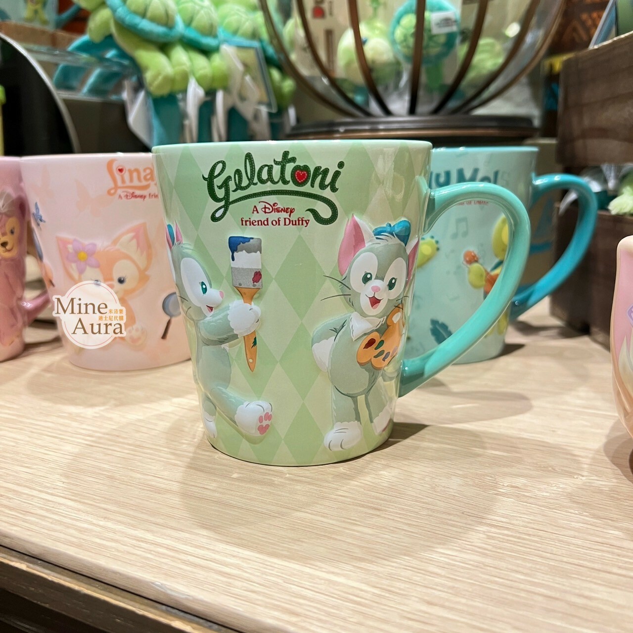 傑拉托尼 畫家貓 Gelatoni 立體浮雕 馬克杯 水杯 -上海迪士尼樂園