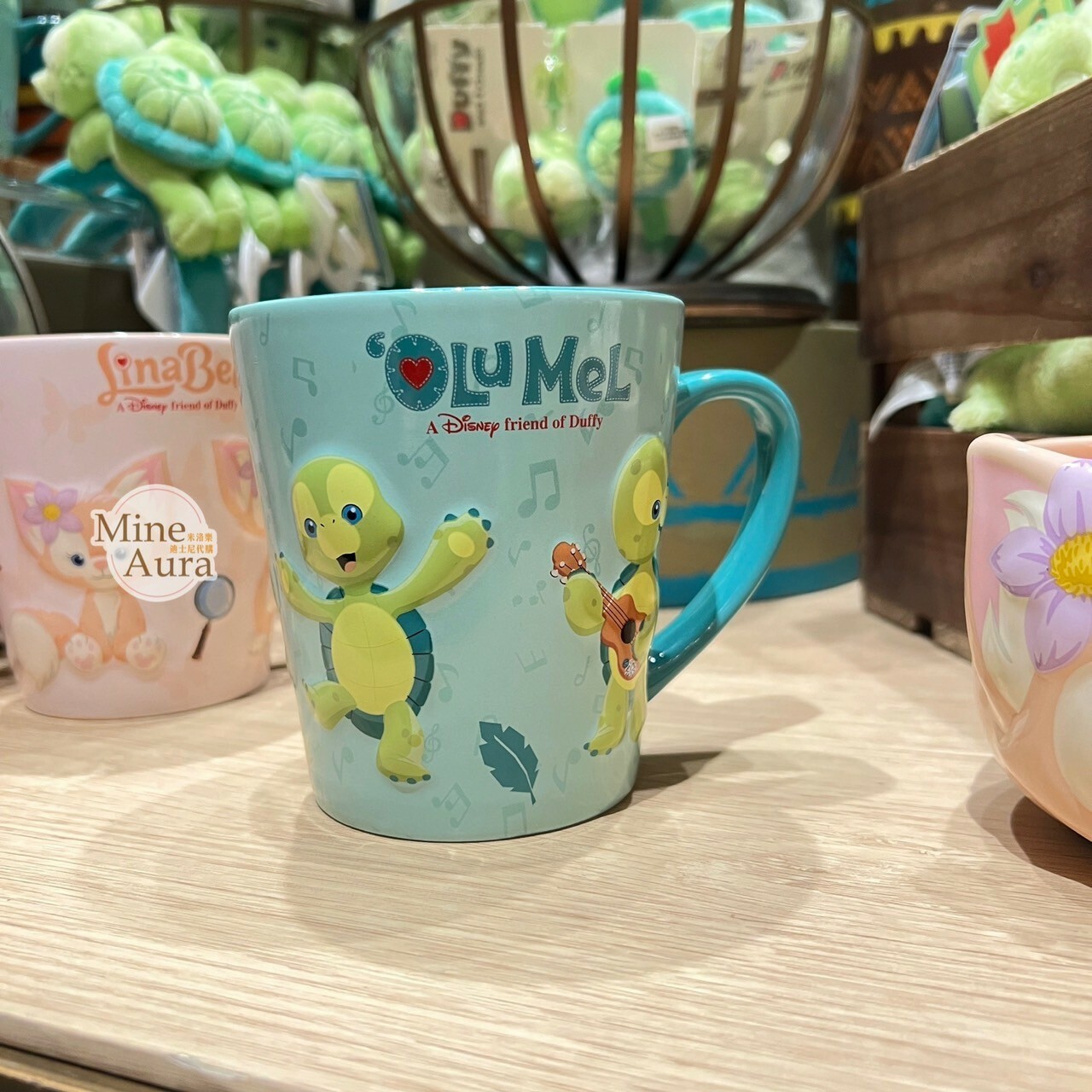 奧樂米拉 海龜 OluMel 立體浮雕 馬克杯 水杯 -上海迪士尼樂園