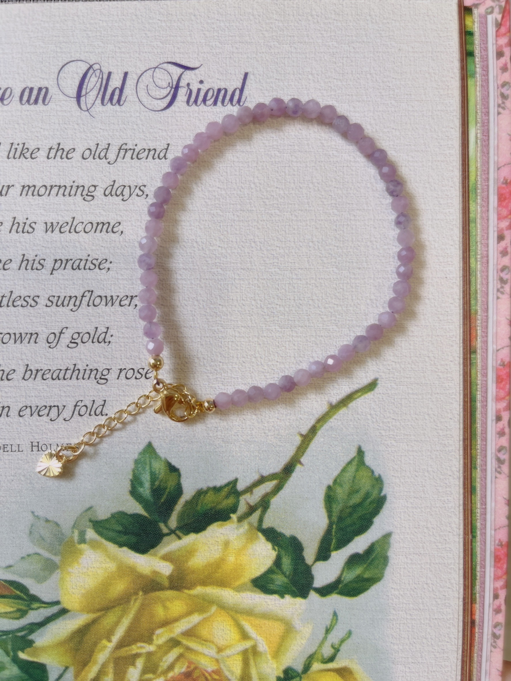 天然石,水晶,礦石,水晶手鍊,手鍊,天然石飾品,礦石飾品,摩根石,藍東陵,紫丁香,紫水晶,crystal,bracelet,復古,vintage