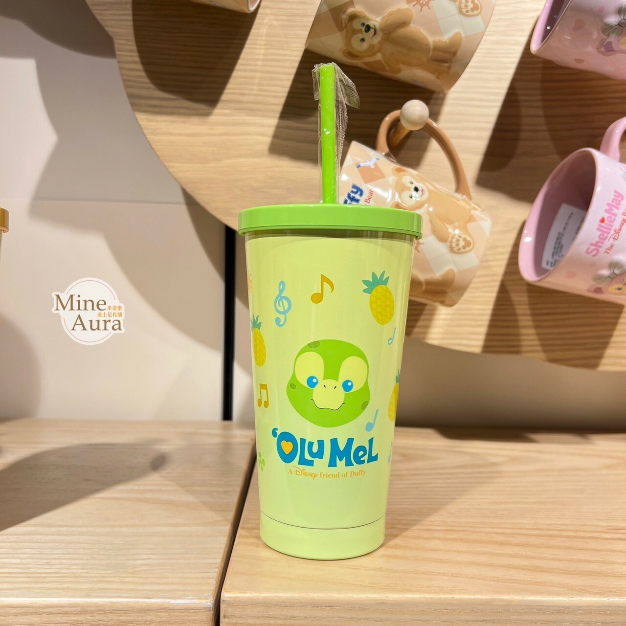 奧樂米拉 海龜 OluMel 不鏽鋼 吸管 水杯 飲料杯 -上海迪士尼樂園