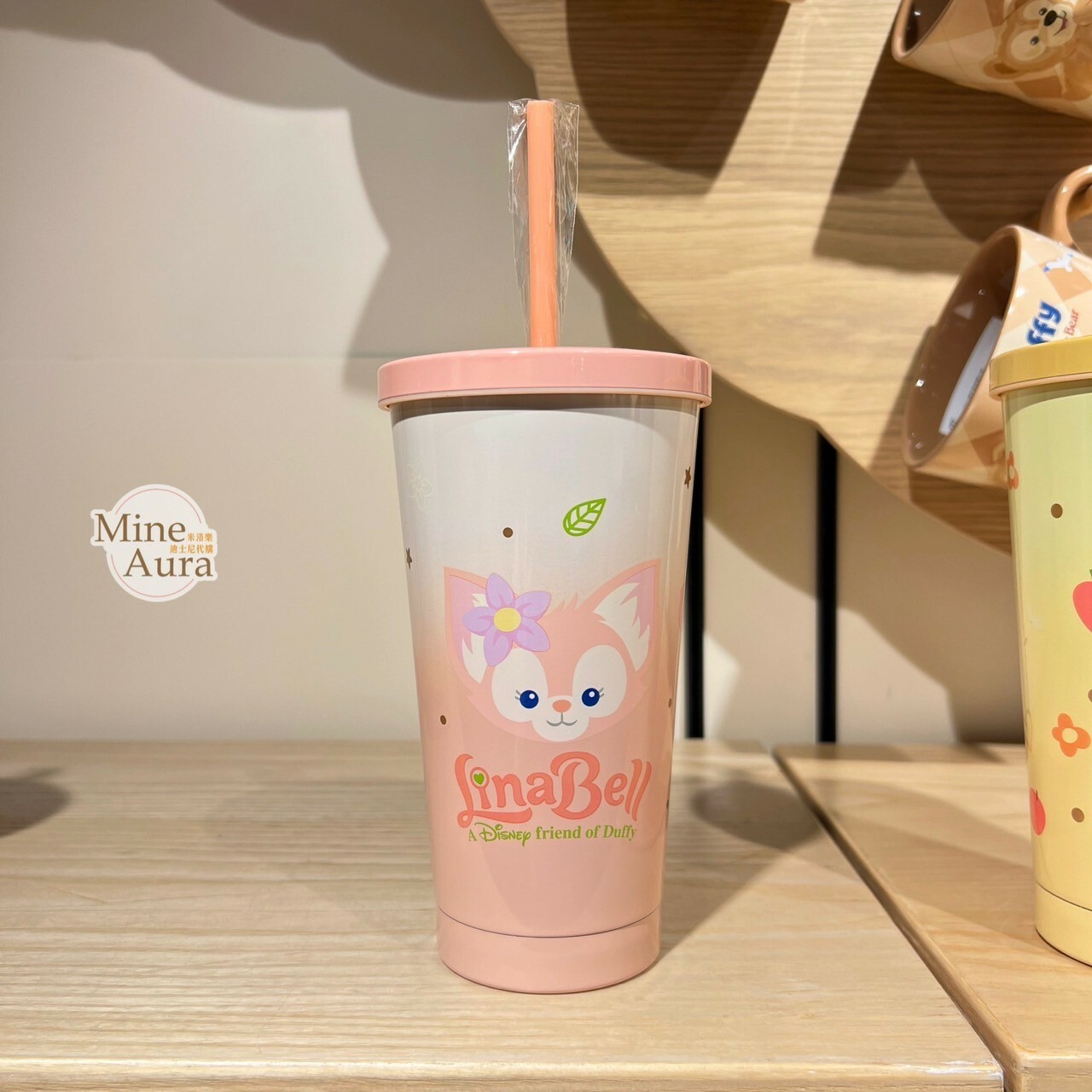 玲娜貝兒 LinaBell 不鏽鋼 吸管 水杯 飲料杯 -上海迪士尼樂園