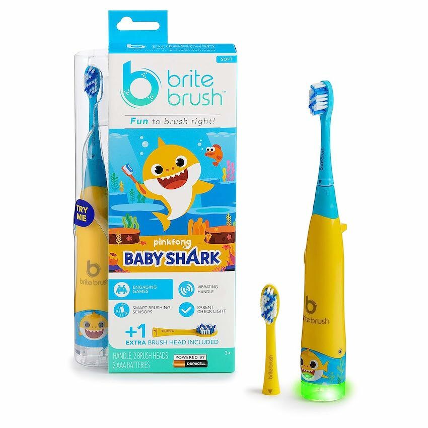 美國 BriteBrush™ Baby Shark 互動式智慧型兒童牙刷