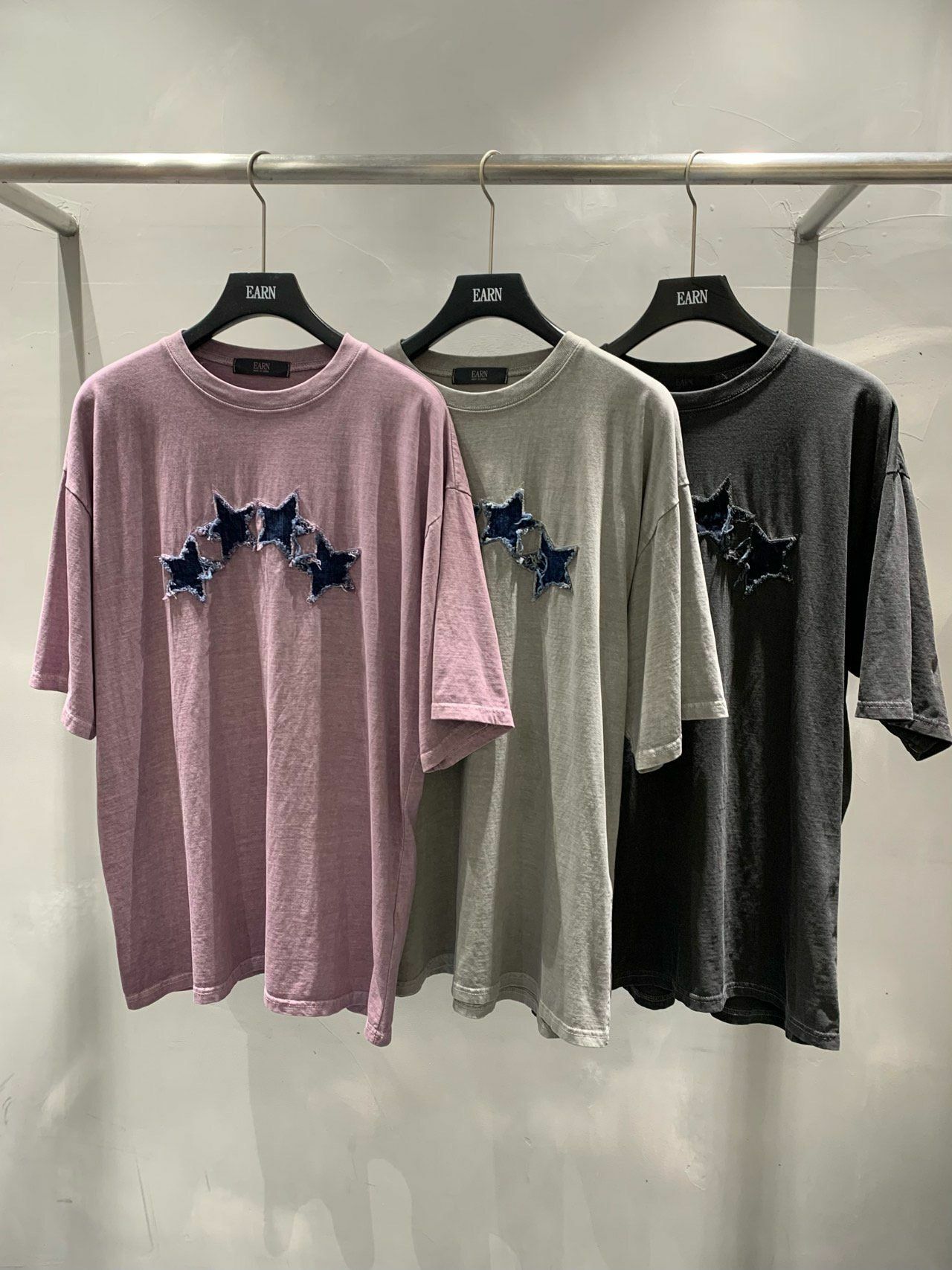 OverSize星星圖案短袖Tee EARN-037T