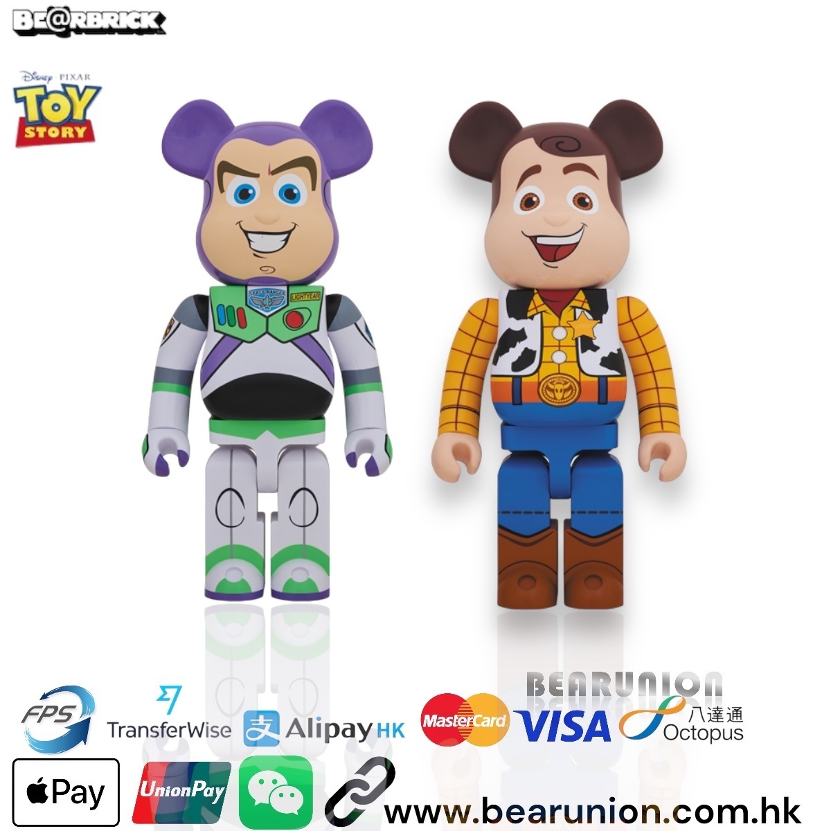 🎏預訂🎏Bearbrick 1000% WOODY BUZZ TOYSTORY