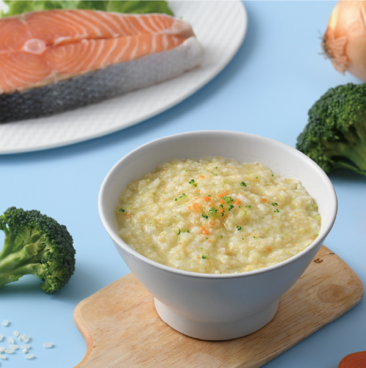 洋蔥香甜鮭魚粥｜寶兒媽咪