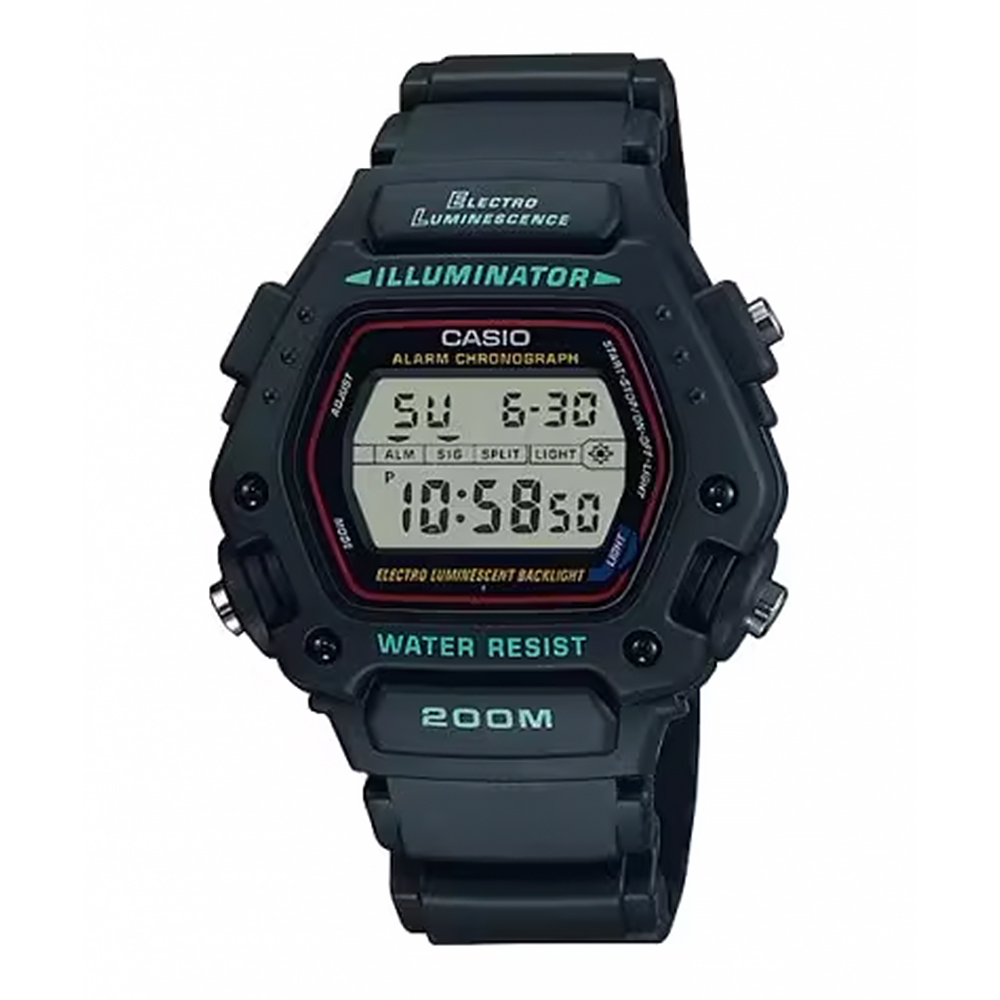 【CASIO 卡西歐】DW-290-1 實用便利 跑酷運動 街頭潮流 冷光照明 倒計時 碼錶 運動 電子錶 手錶