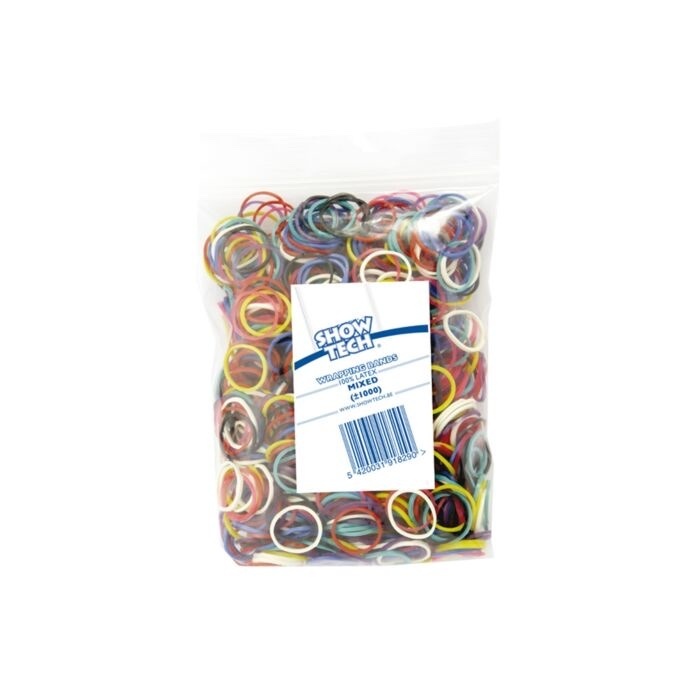 Show Tech 雜色橡筋圈 - 1000 pcs