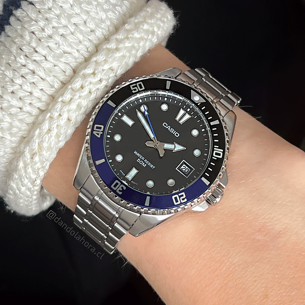 【CASIO 卡西歐】槍魚系列 MDV-10D 外出探險 商務旅遊 雙色錶圈 夜光指針 日期顯示 不鏽鋼 手錶