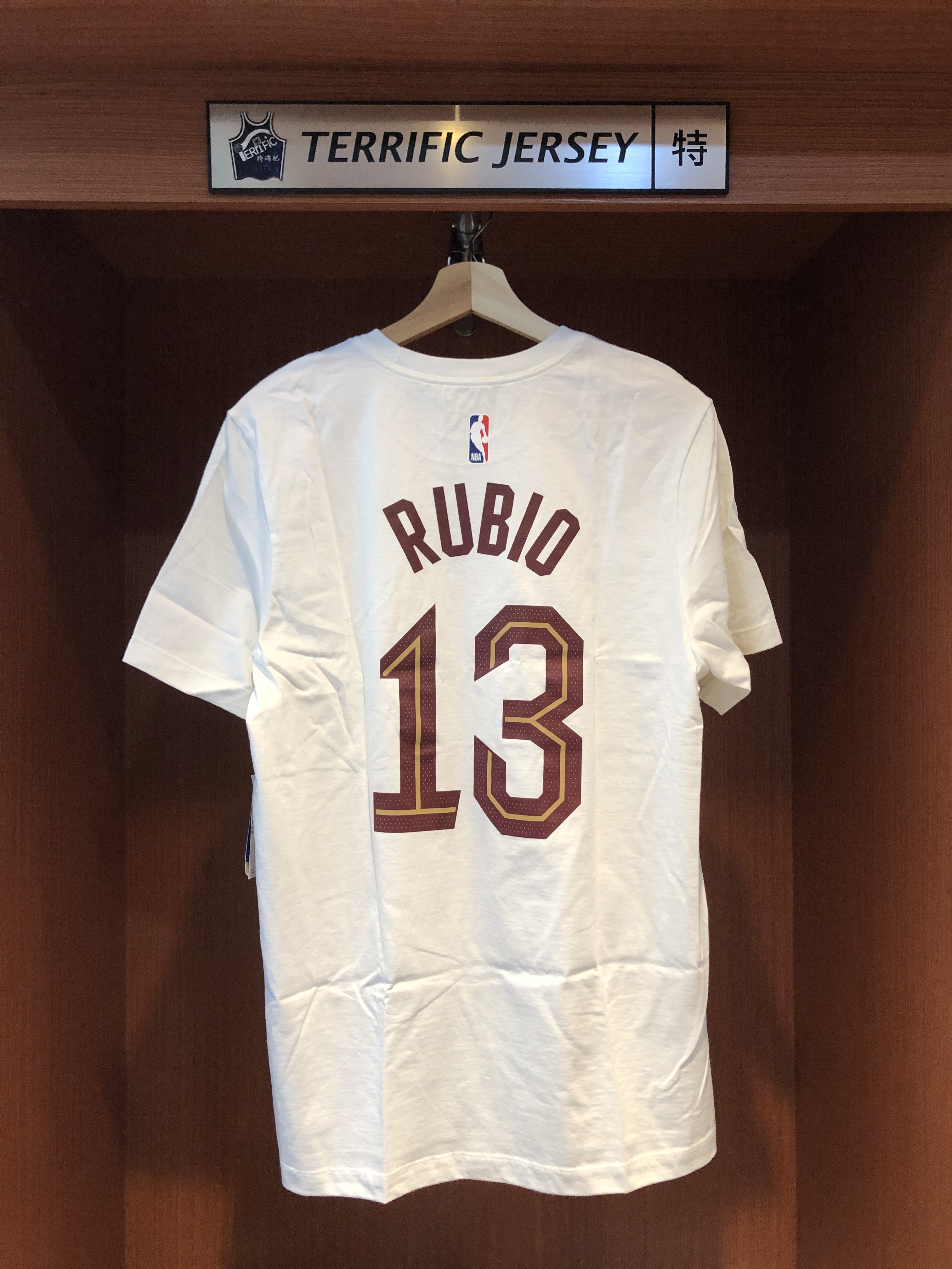 NBA短袖 Ricky Rubio 克里夫蘭騎士白 Association Nike Player Name Tee 棉質 短袖 全新