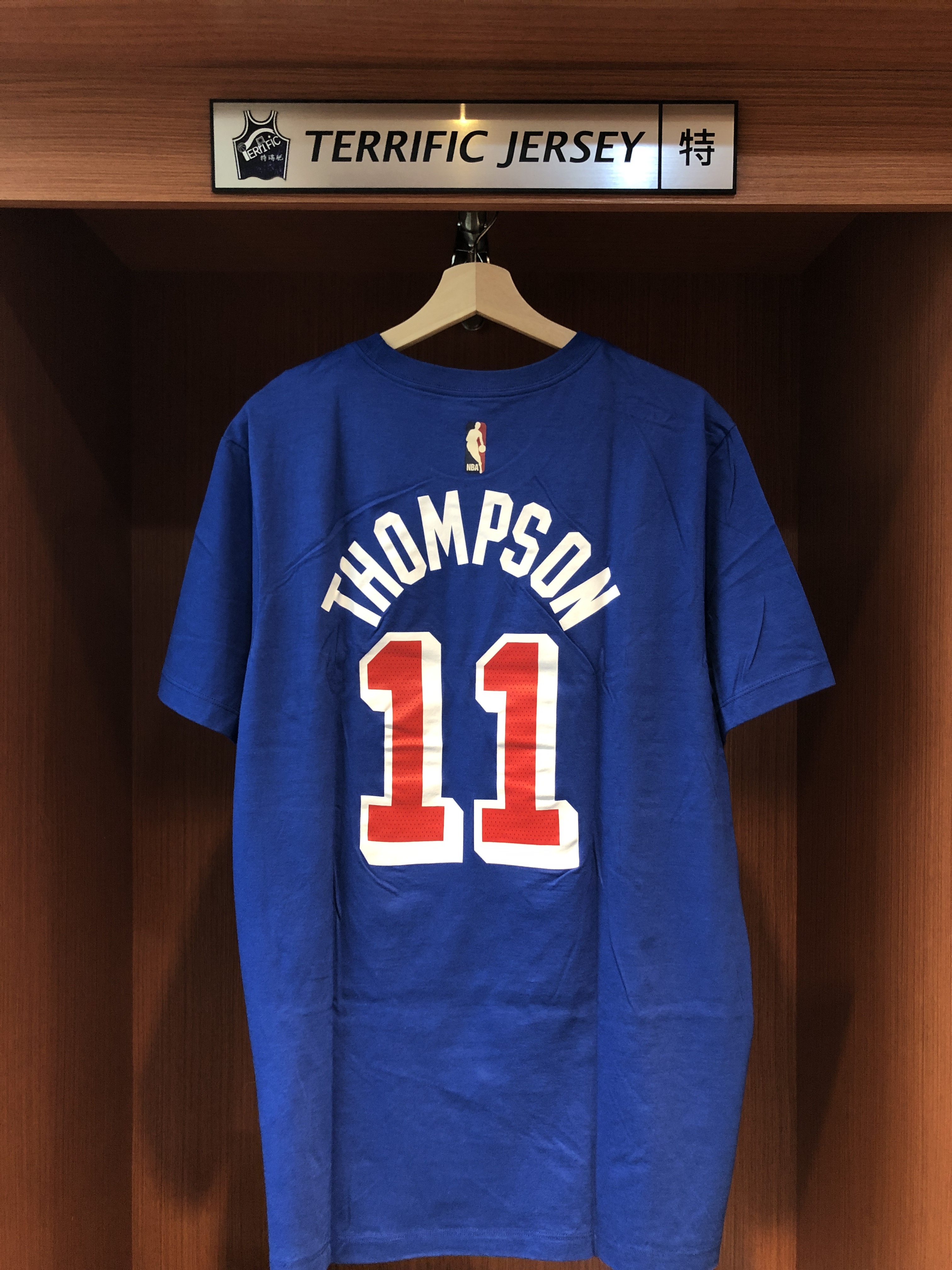NBA短袖 Klay Thompson 金州勇士復古藍 HWC Nike Player Name Tee 棉質 短袖 全新