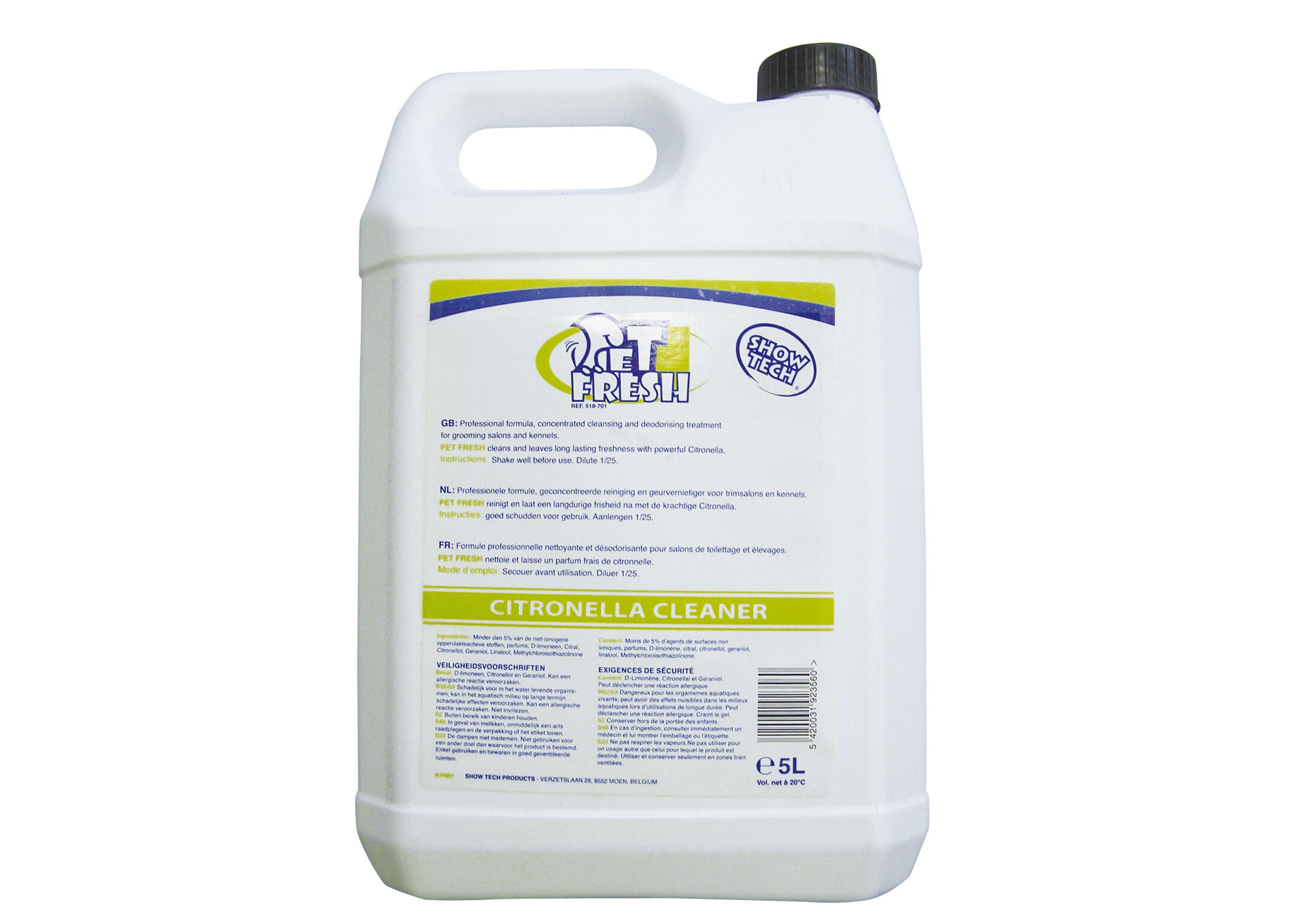 Show Tech Pet-Fresh 寵物專用強力除臭地板清潔液清潔劑 清新檸味 5L