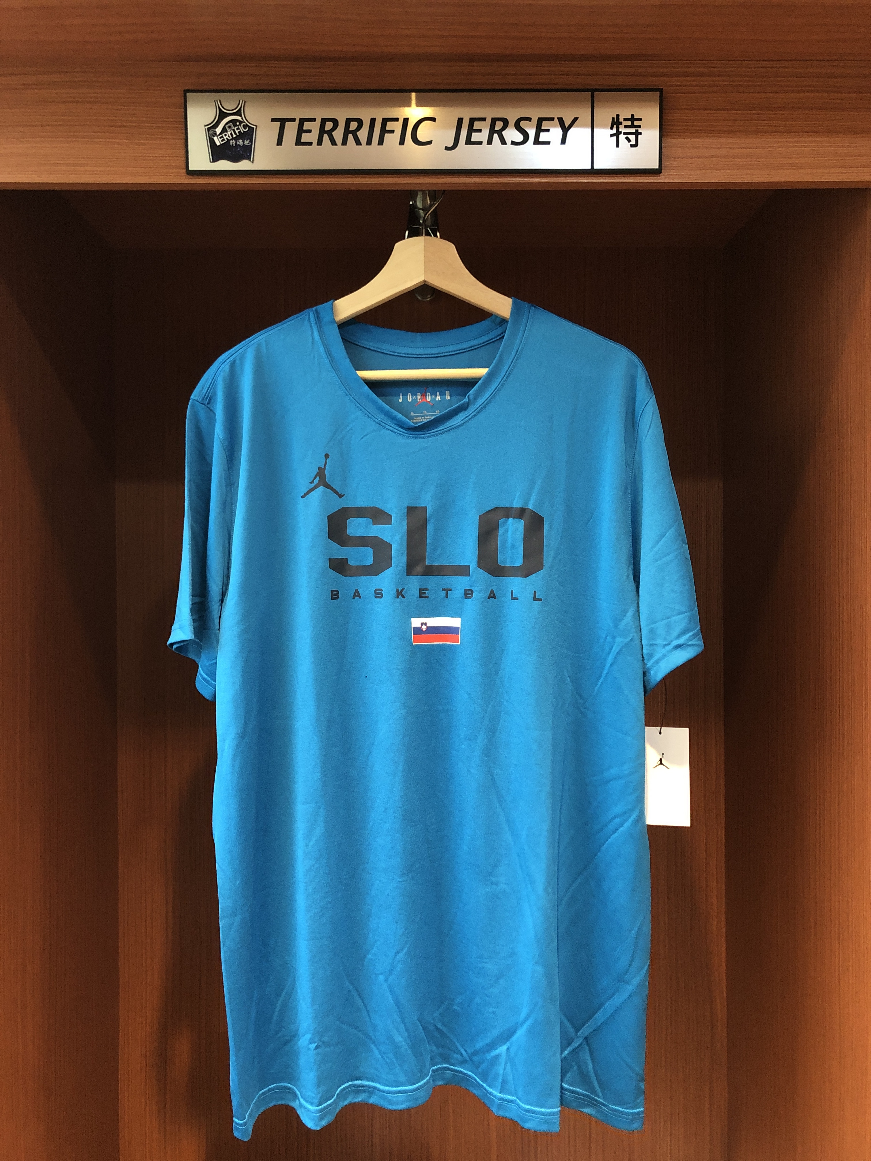 NBA短袖 Luka Doncic 斯洛維尼亞藍 熱身短袖 排汗 Jordan Player Name Tee 棉質短袖 全新