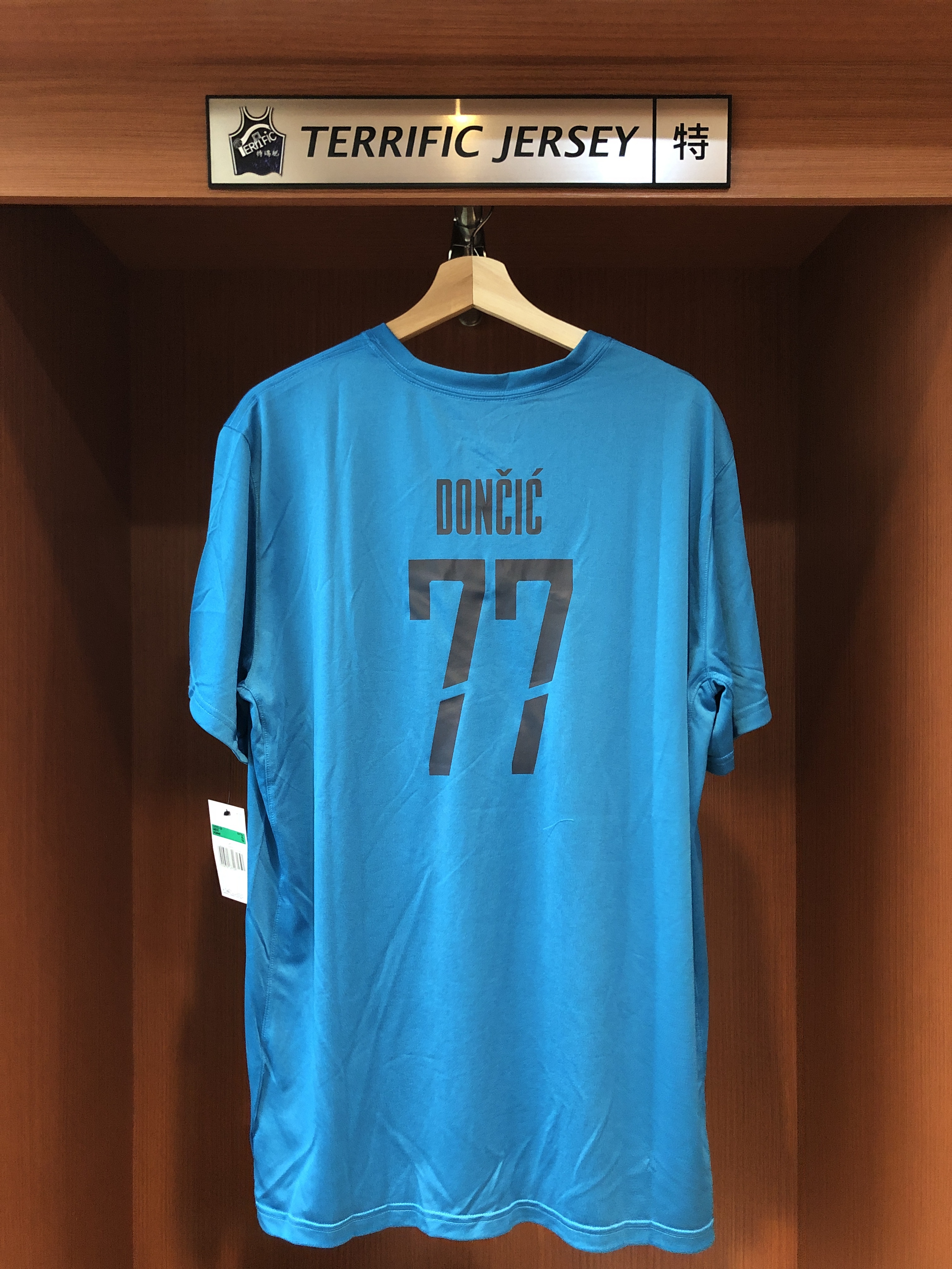 NBA短袖 Luka Doncic 斯洛維尼亞藍 熱身短袖 排汗 Jordan Player Name Tee 棉質短袖 全新