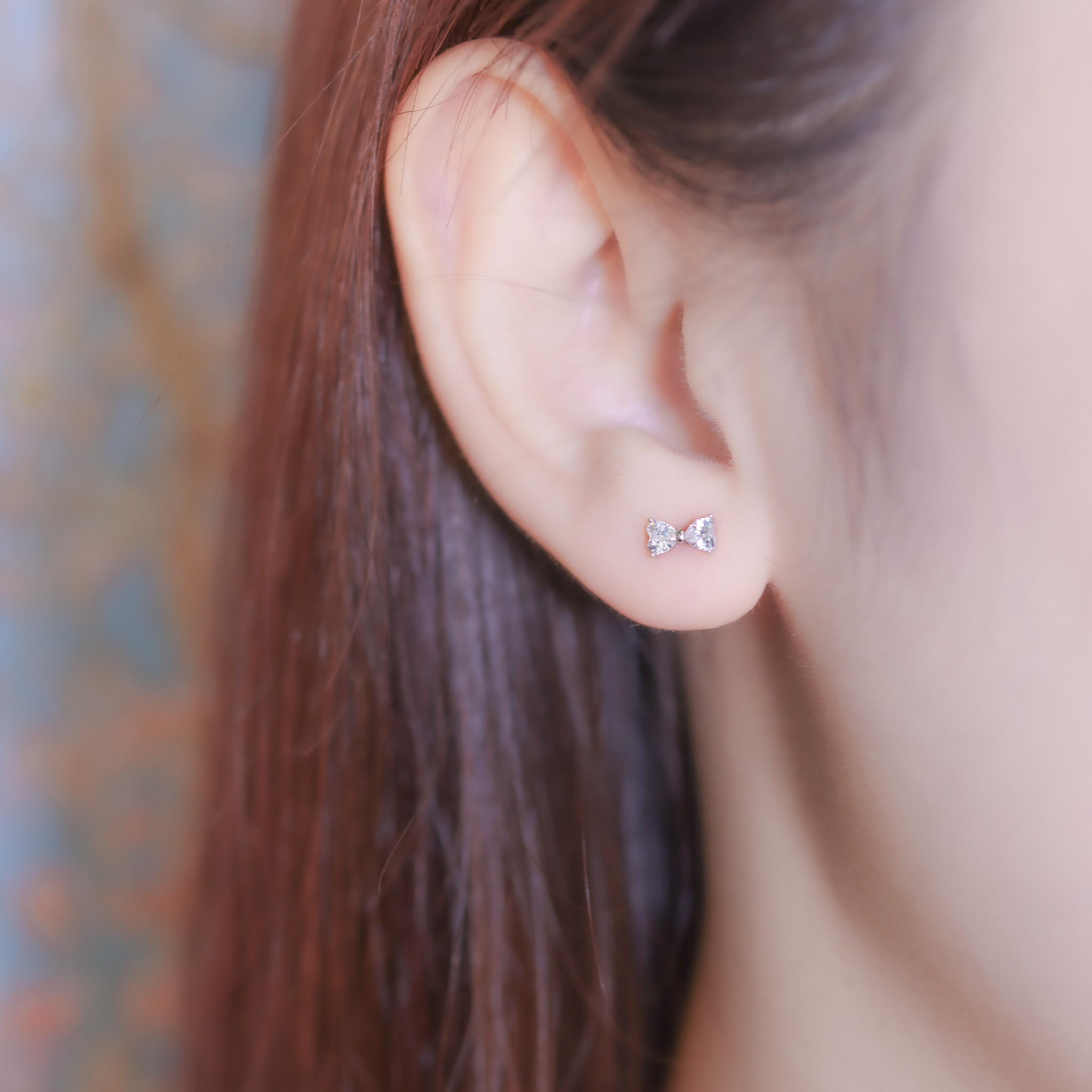 | 925 Silver・White Gold | Mini Bow Earrings | EA0795 |