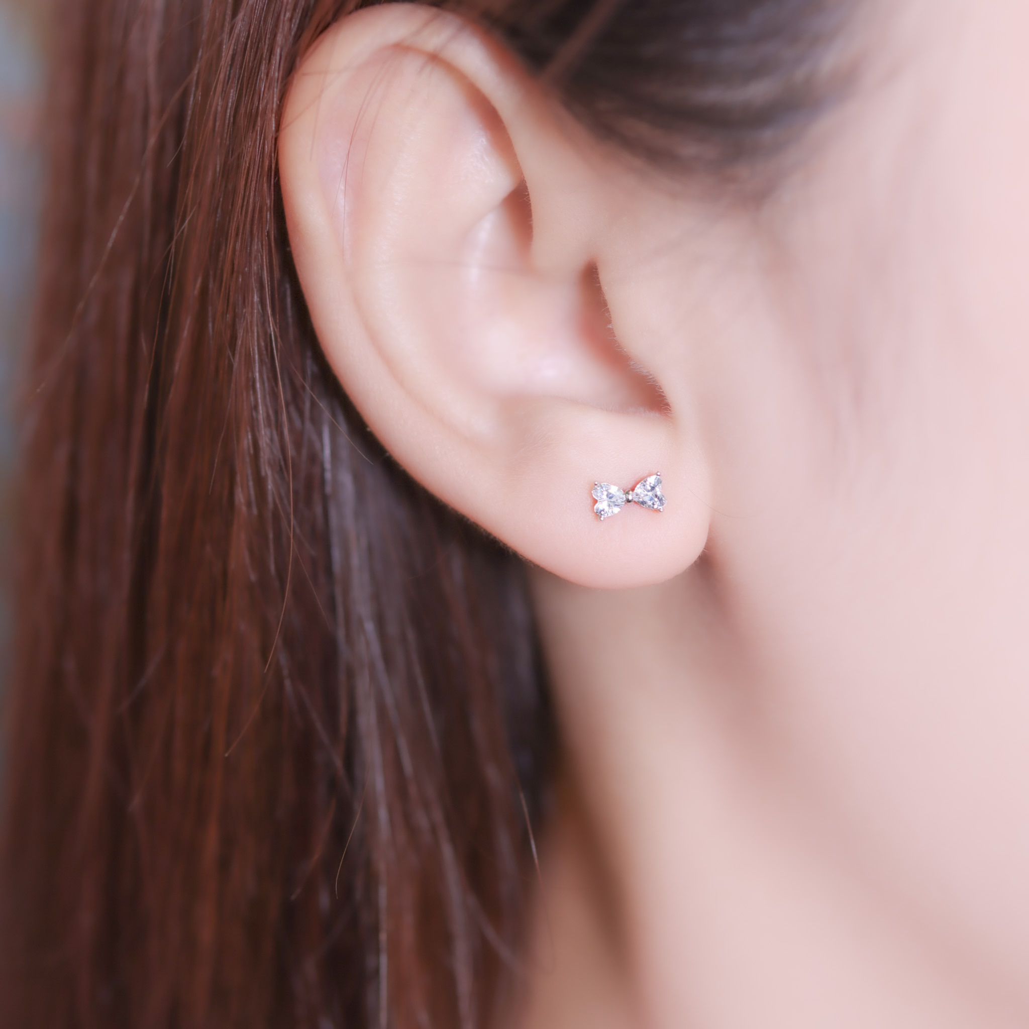 | 925 Silver・White Gold | Mini Bow Earrings | EA0795 |