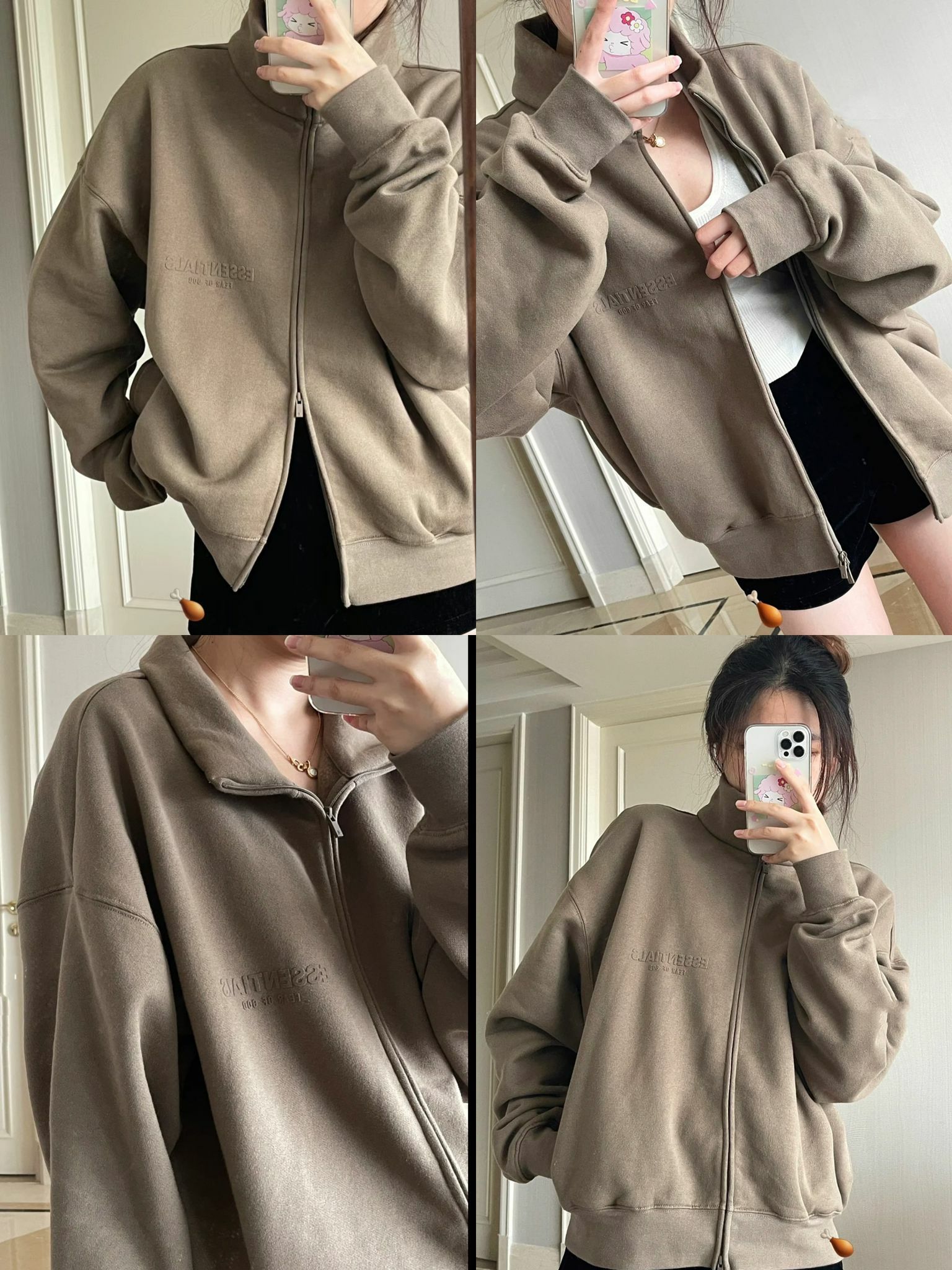 【預購】ESSENTIALS Full Zip F062703 女裝外套(軍綠色)