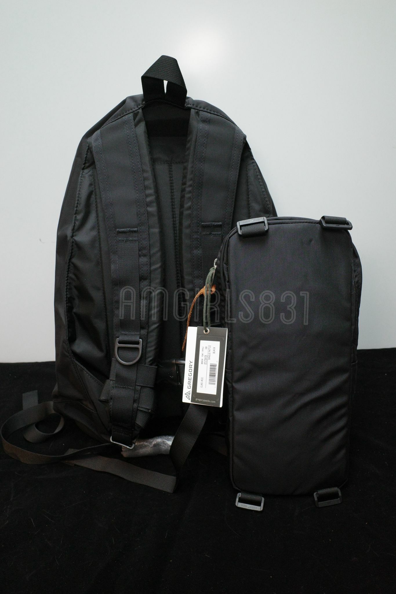 Gregory day pack black + GREGORY Single Pocket V2 black
