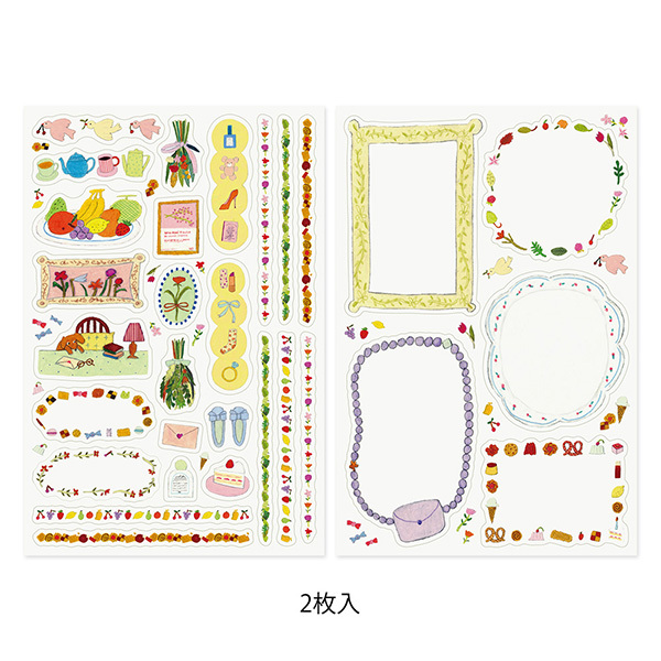 My Life Yuru Log系列 和紙貼紙（2枚）｜日本Midori