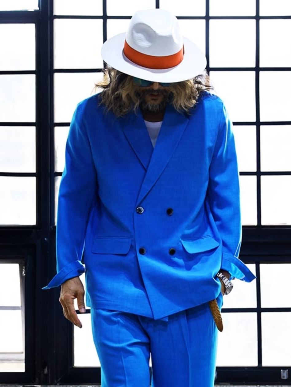 夏季涼爽亞麻雙排扣西裝外套