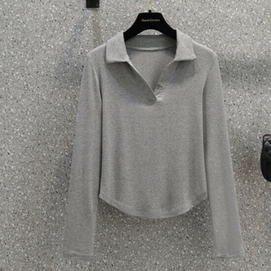 Hot selling polo collar versatile shirt [grey] [M-4XL size] (please contact customer service to confirm the delivery size after placing the order)
