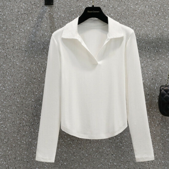Hot selling polo collar versatile shirt [white] [M-4XL size] (please contact customer service to confirm the delivery size after placing the order)