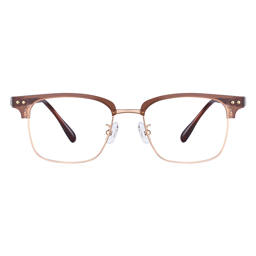顏值升級款皇冠型眉架框眼鏡-兩色可選