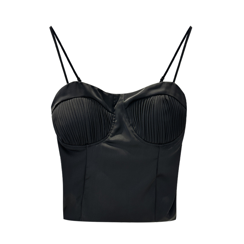 Hot selling satin camisole (black, one size fits all)