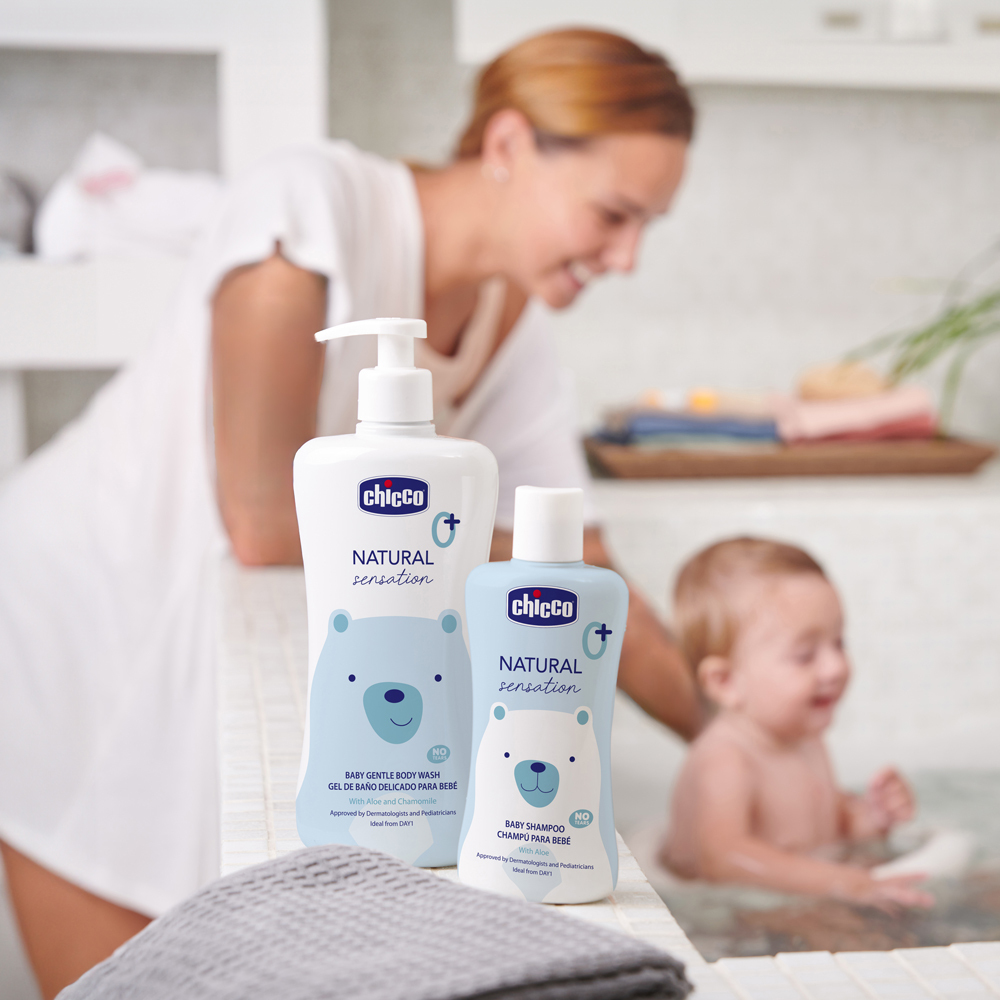 原生脂嬰兒柔緻泡泡浴露500ml-溫和不流淚配方