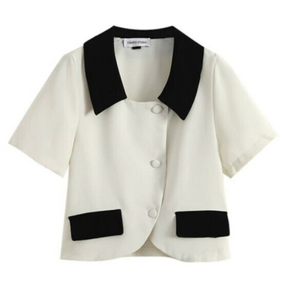 Hot selling irregular short cardigan top [white] [L-4XL size] (please contact customer service to confirm the delivery size after placing the order)
