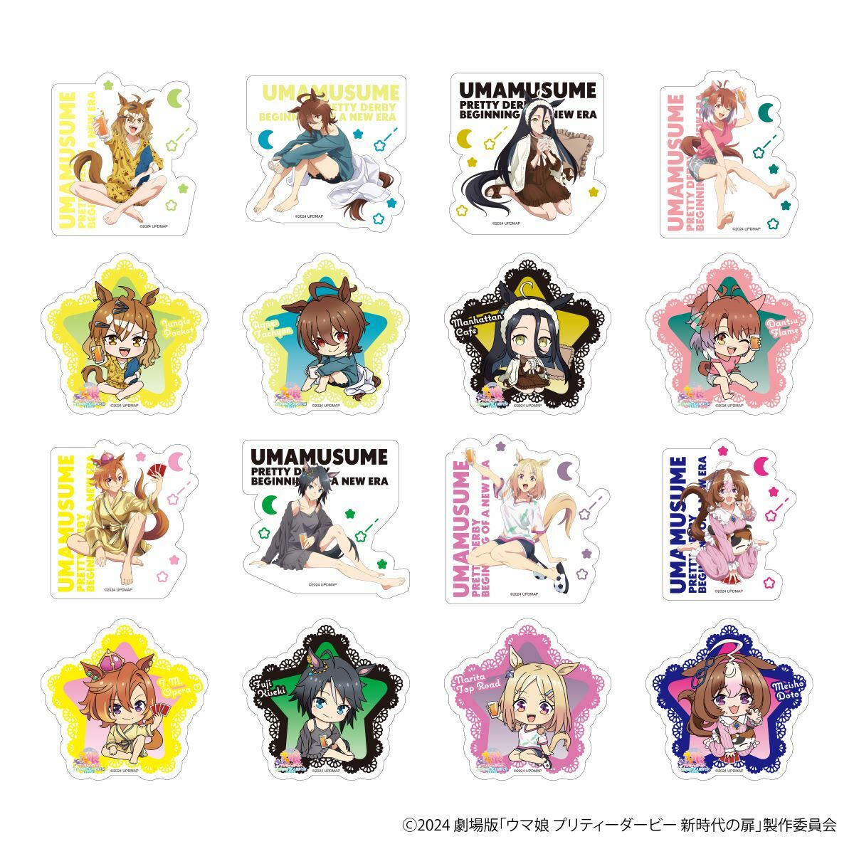 「ACG.GO」「預購」劇場版《賽馬娘Pretty Derby：新時代之門》 NAMCO Promotion～Relax time～ 隨機貼紙