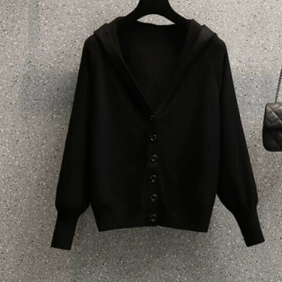 Hot selling long-sleeved hooded sweater [black] [size L-4XL] (please contact customer service to confirm the delivery size after placing the order)