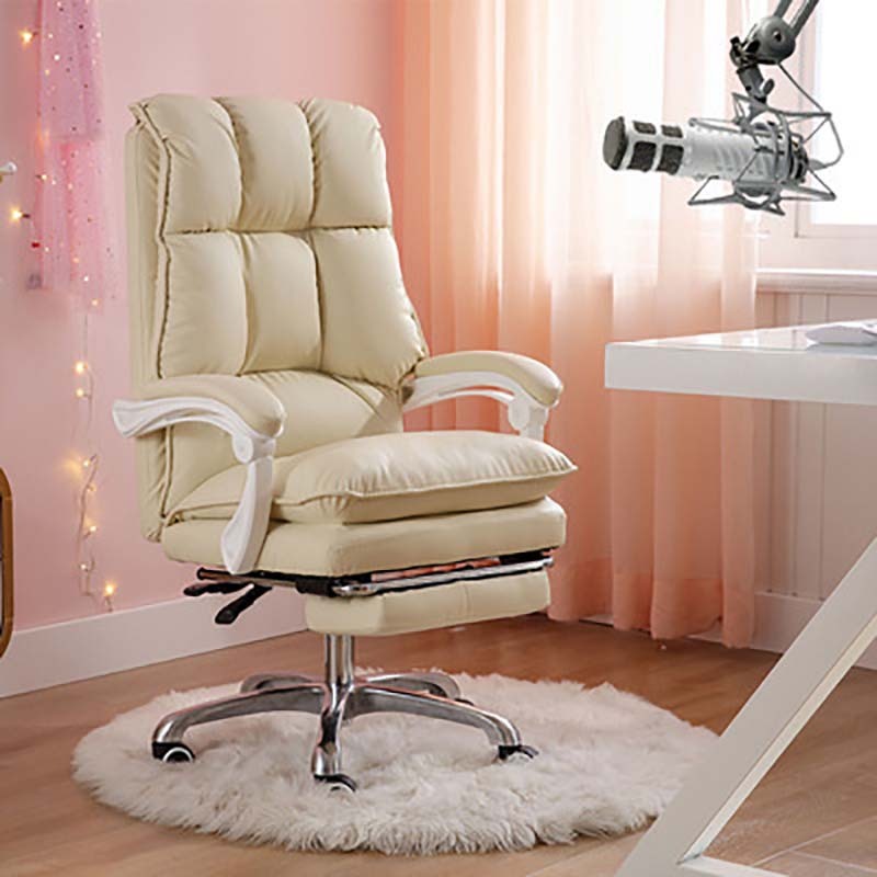 Popular computer chair swivel chair home office chair competitive gaming chair (white)