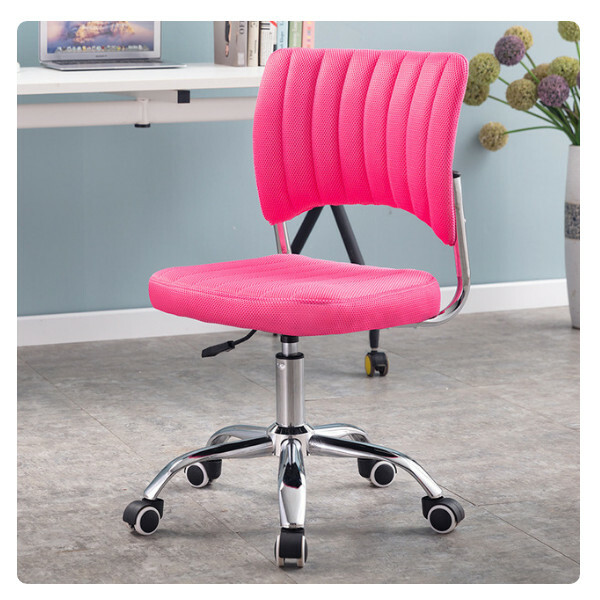Hot style office chair computer chair simple home comfort chair body curve chair (pink)