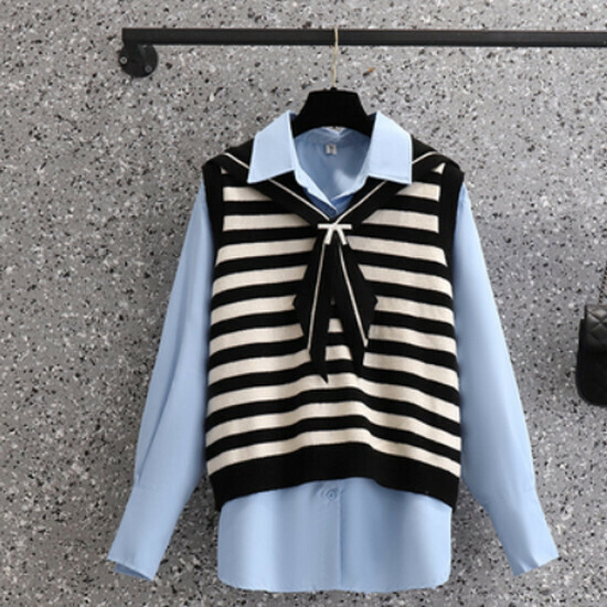 Hot selling vest vest layered sweater [black] [M-4XL size] (please contact customer service to confirm the delivery size after placing the order)
