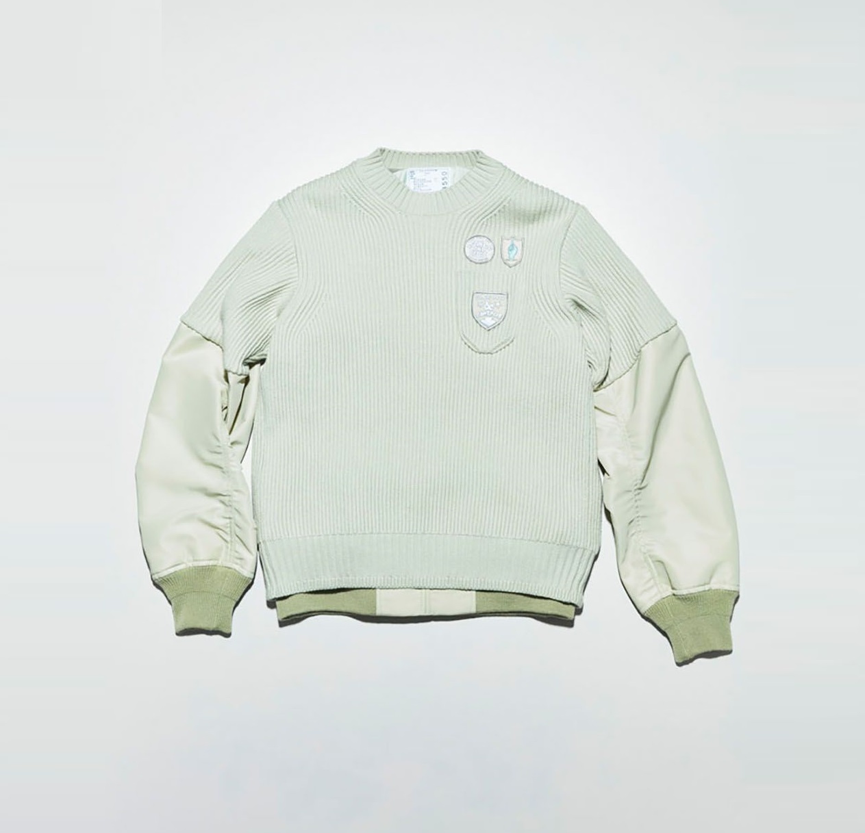 SACAI 2024 GONZ MULTI PATCH NYLON TWILL x KNIT SWEATER - PRE ORDER ITEM (預訂中)
