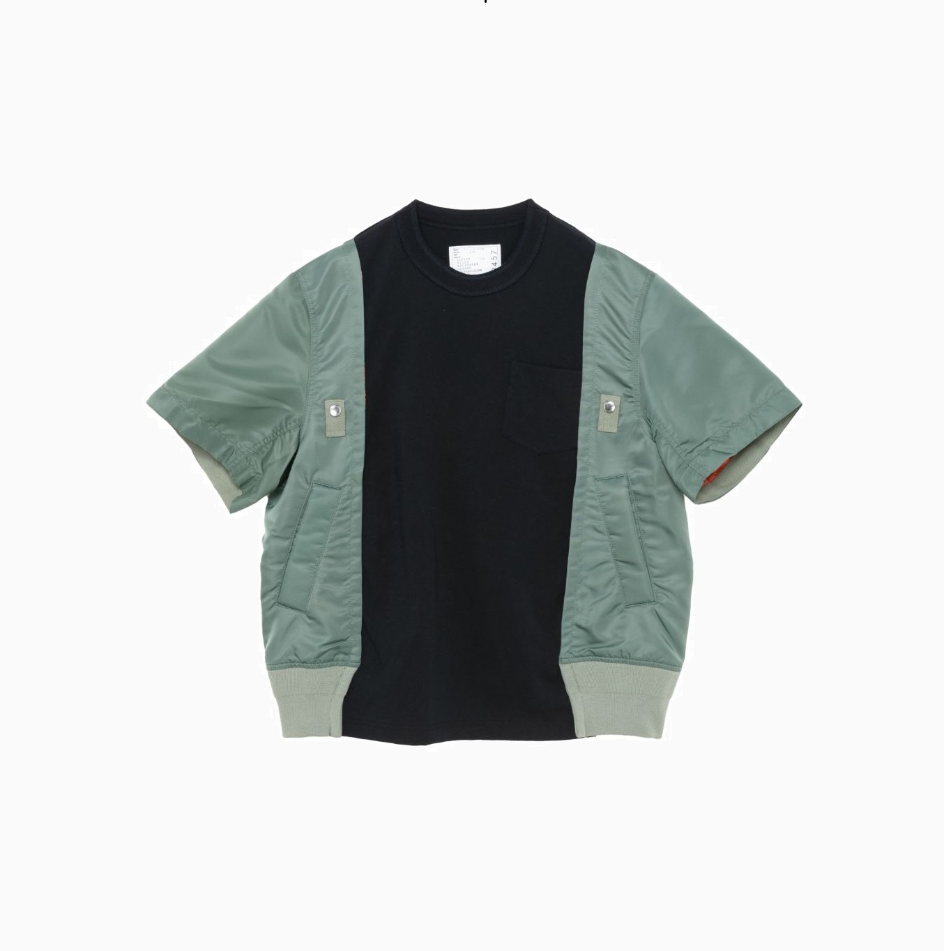 SACAI 2024 NYLON TWILL x COTTON JERSEY T-SHIRT - PRE ORDER ITEM (預訂中)