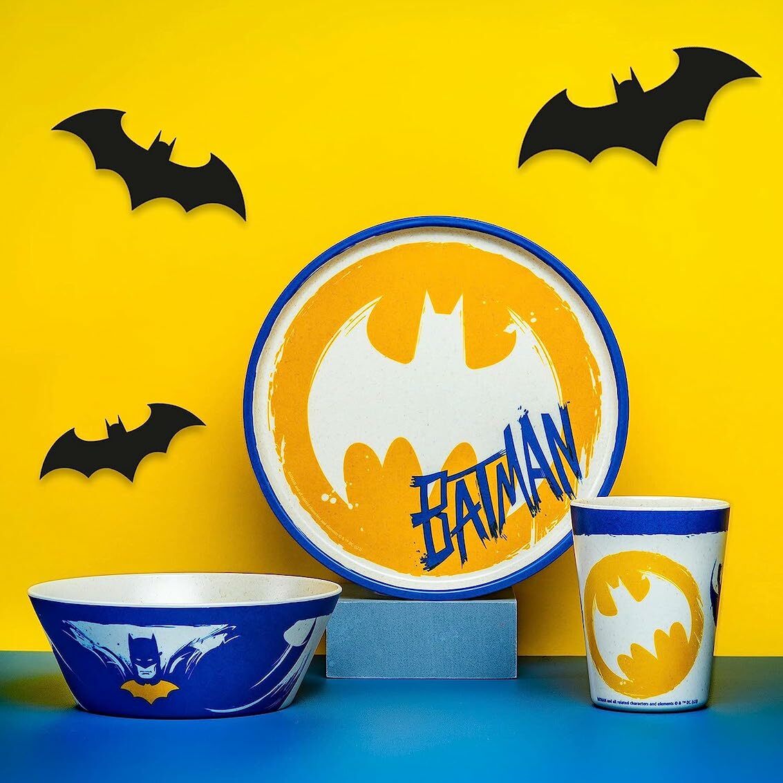 美國 Zak Designs Batman 3 件兒童餐具套裝