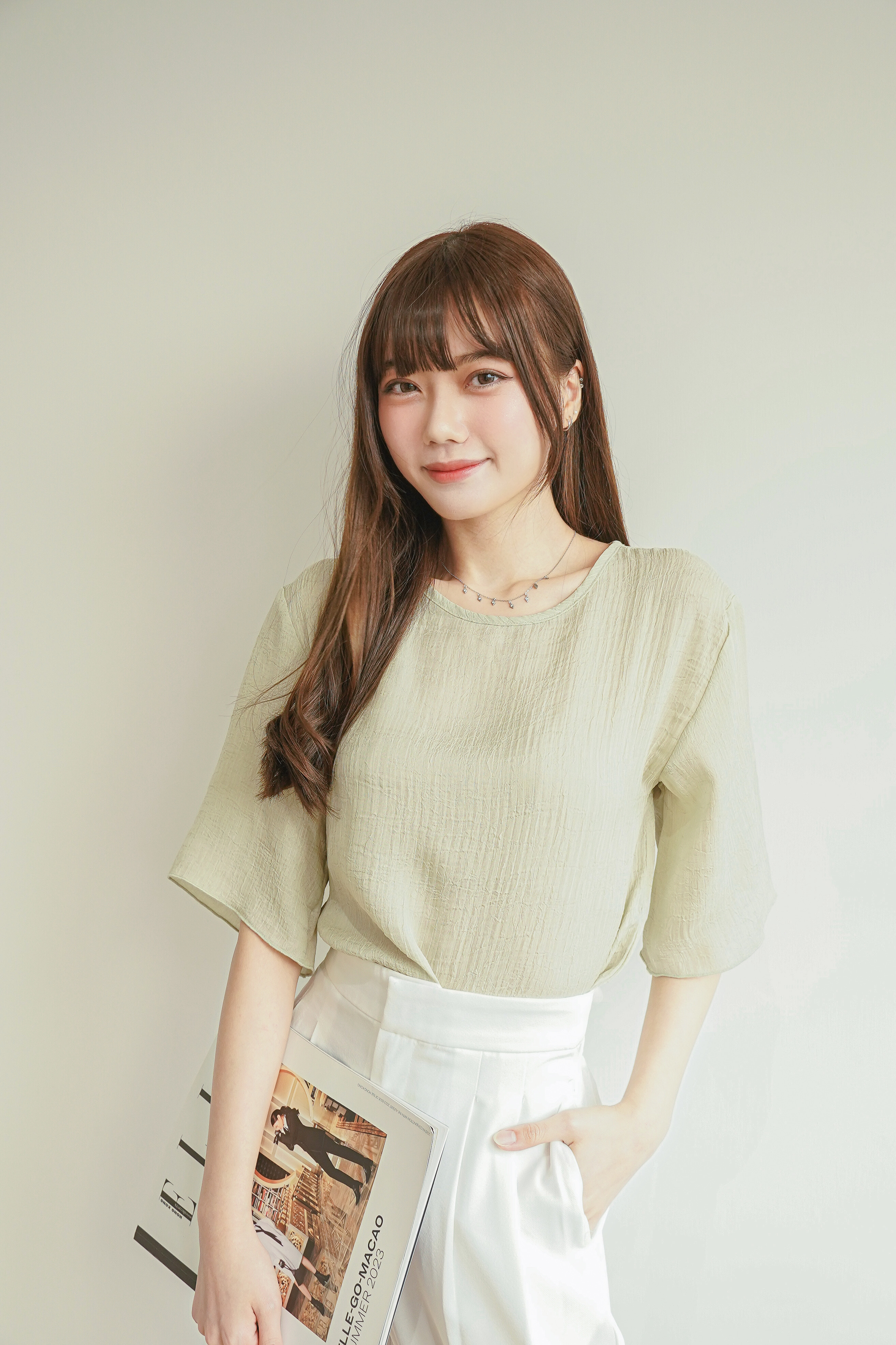 鬆弛氣氛！清新紋理上衣 - 10233