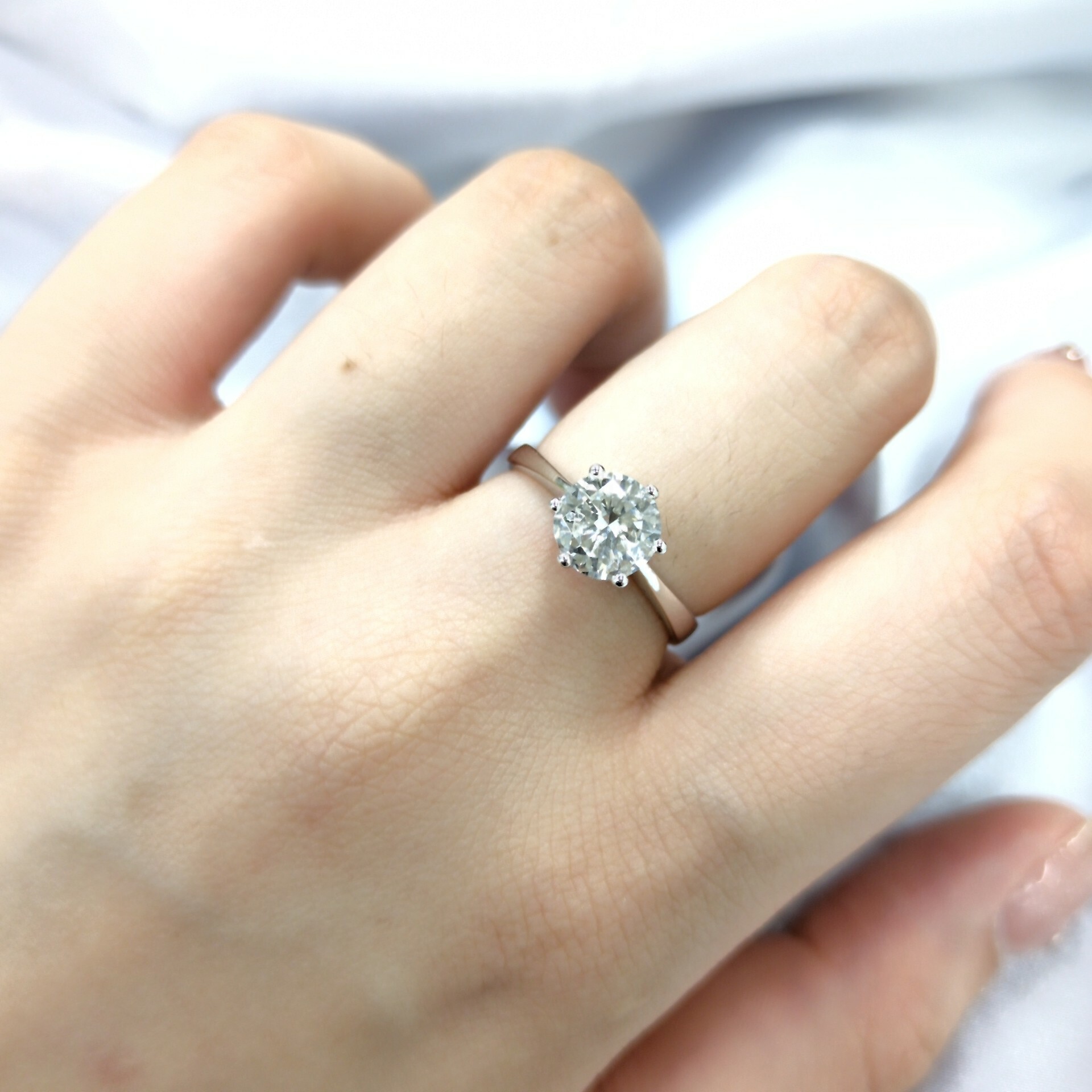 18K White Gold 1.02ct Diamond Ring