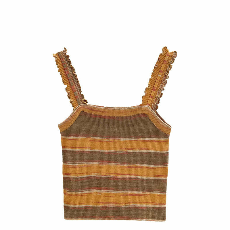 Hot selling striped knitted suspenders (yellow one size fits all)