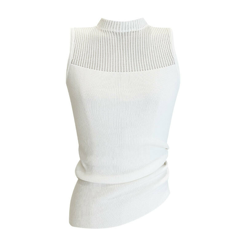 Hot Selling Sleeveless Knitted Vest (White One Size Fits All)