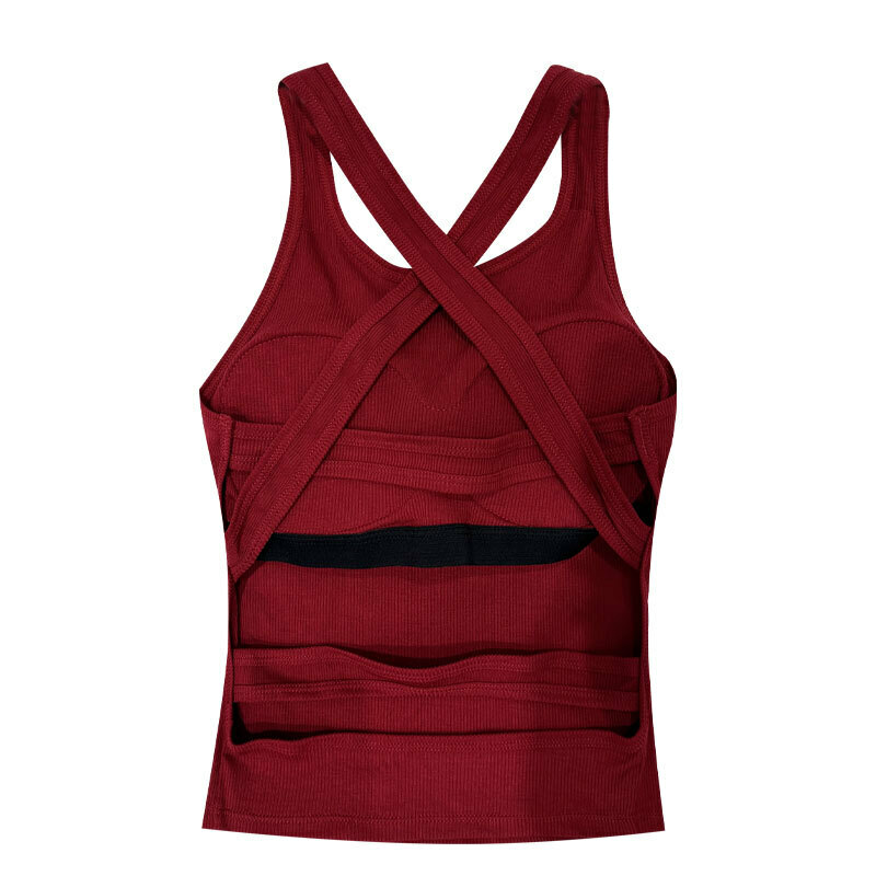 Hot selling small camisole with chest pad (red, one size fits all)