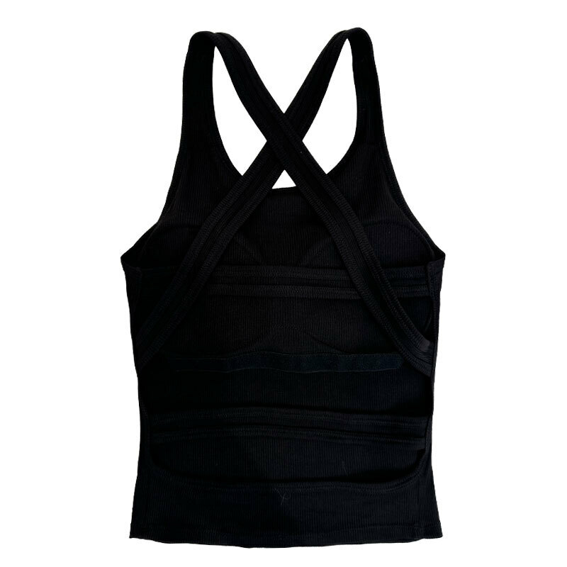 Hot selling small camisole with chest pad (black, one size fits all)
