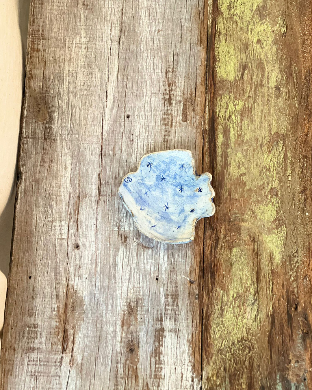 Shigaraki ware Aimo Bird Sauce plate｜Kouichi Maekawa