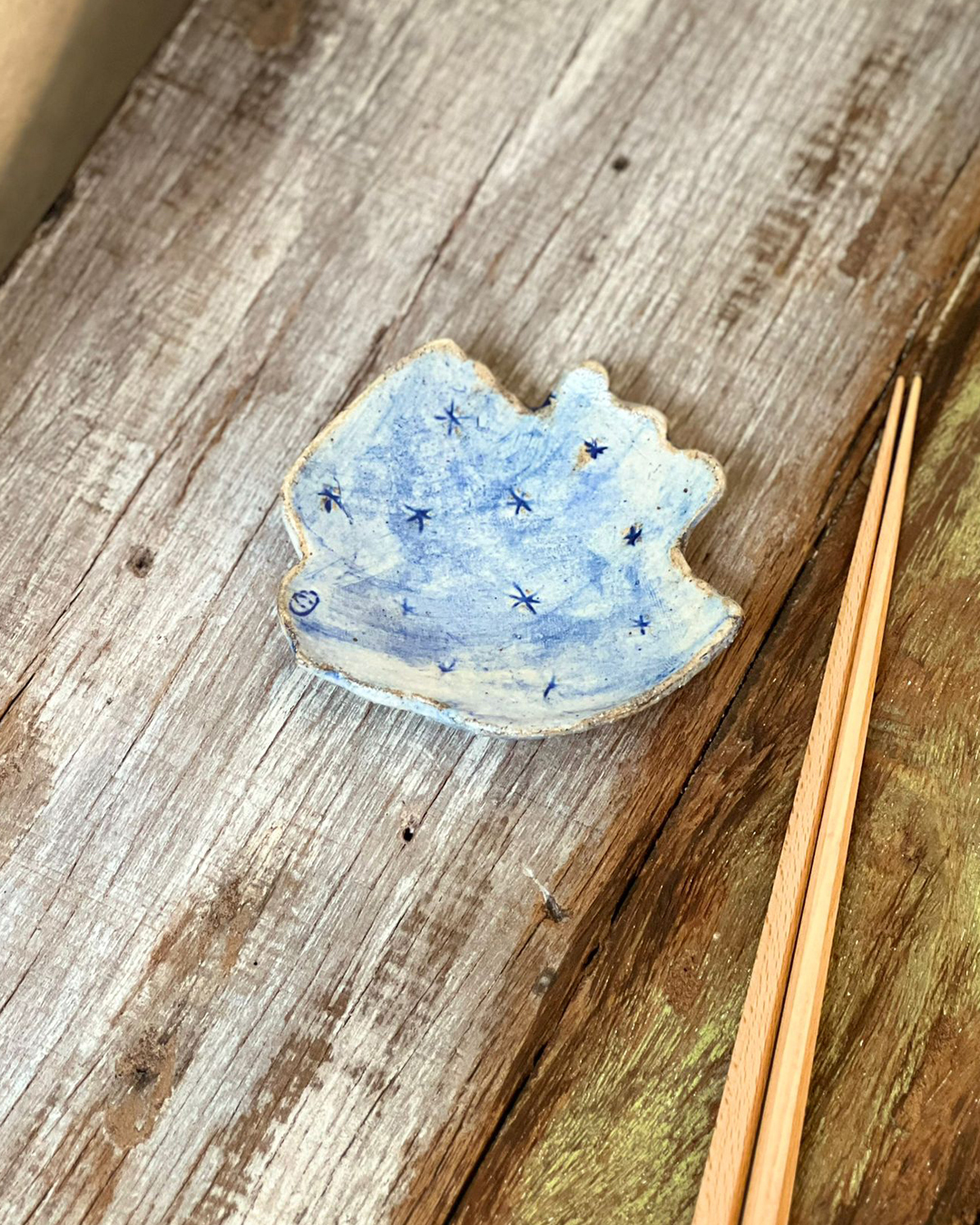 Shigaraki ware Aimo Bird Sauce plate｜Kouichi Maekawa