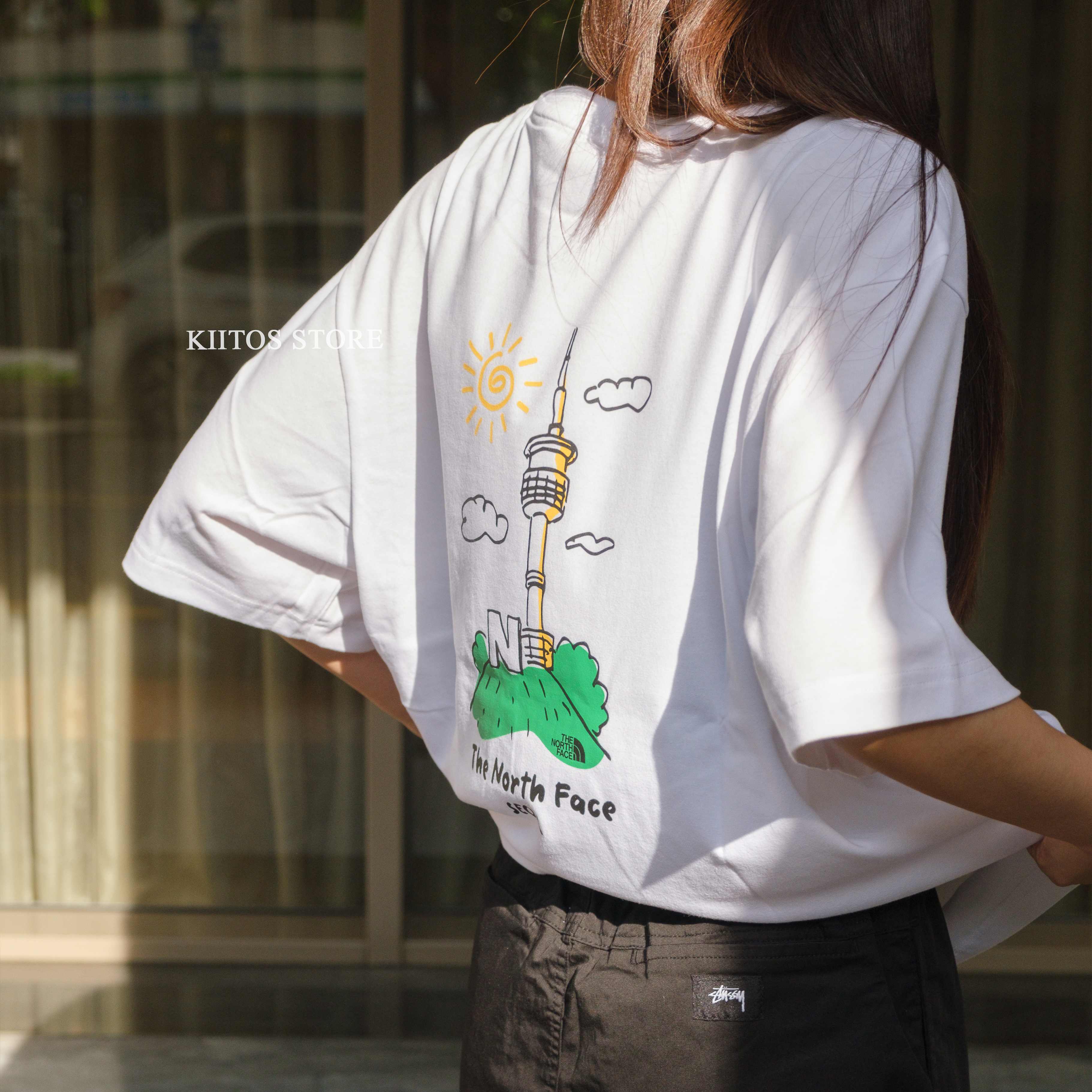 THE NORTH FACE★M'S SEOUL FOUR SEASONS SWEATSHIRTS★関税込★ The North Face SEOUL FOUR SEASONS S/S R/TEE 北臉首爾塔短T