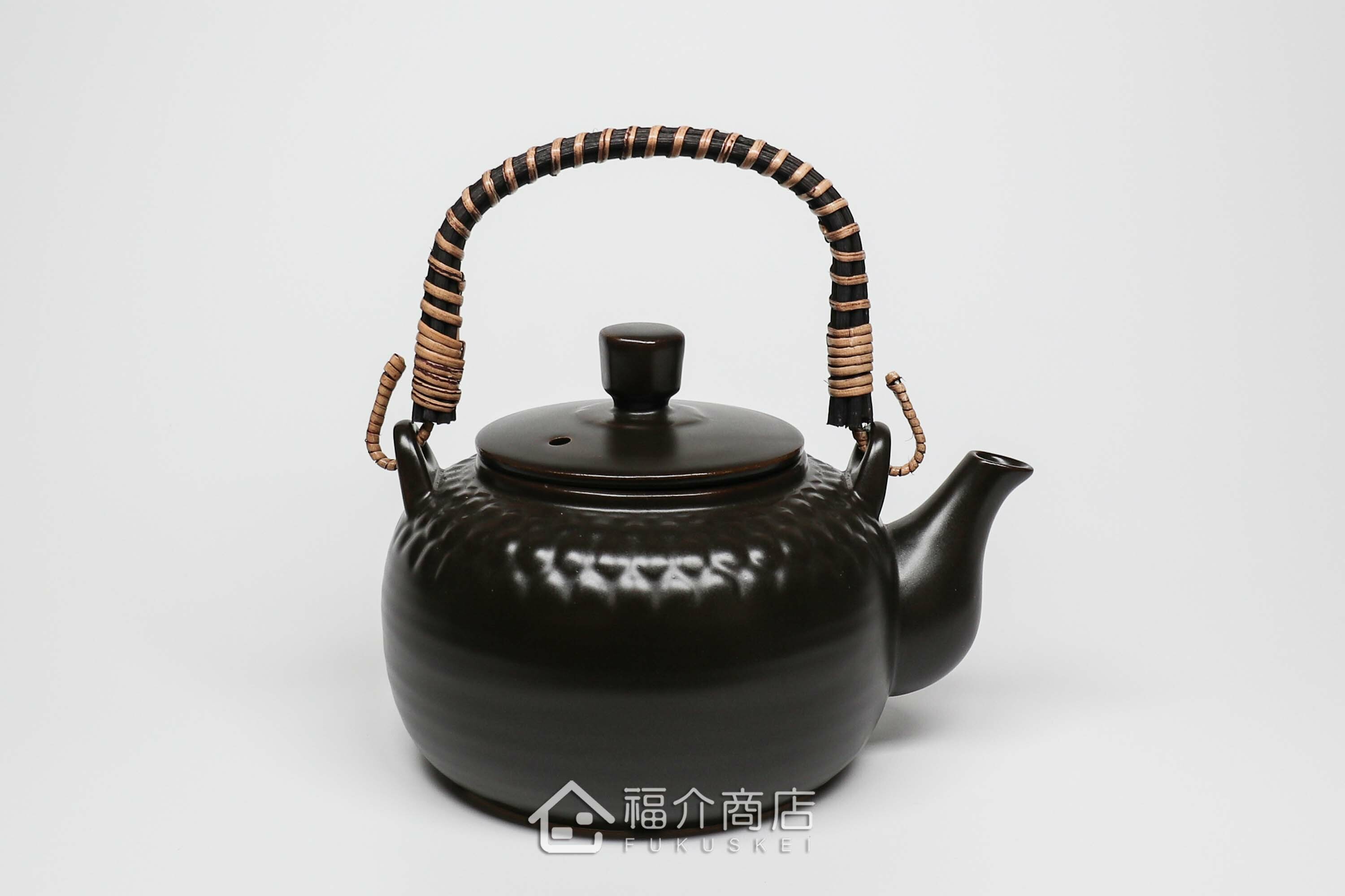 泡茶或煎藥用的藤蔓編織手柄耐熱陶壺