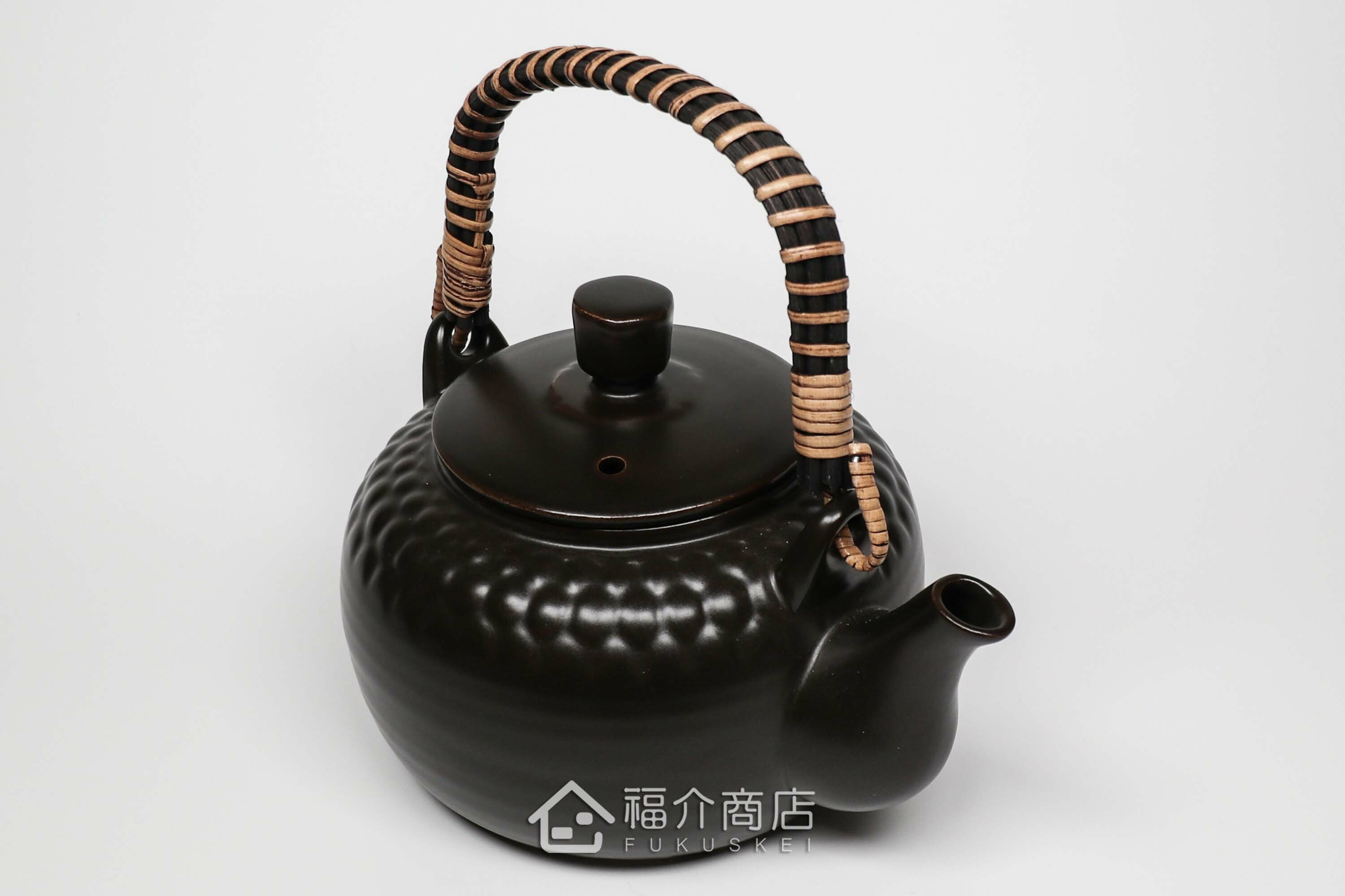 泡茶或煎藥用的藤蔓編織手柄耐熱陶壺