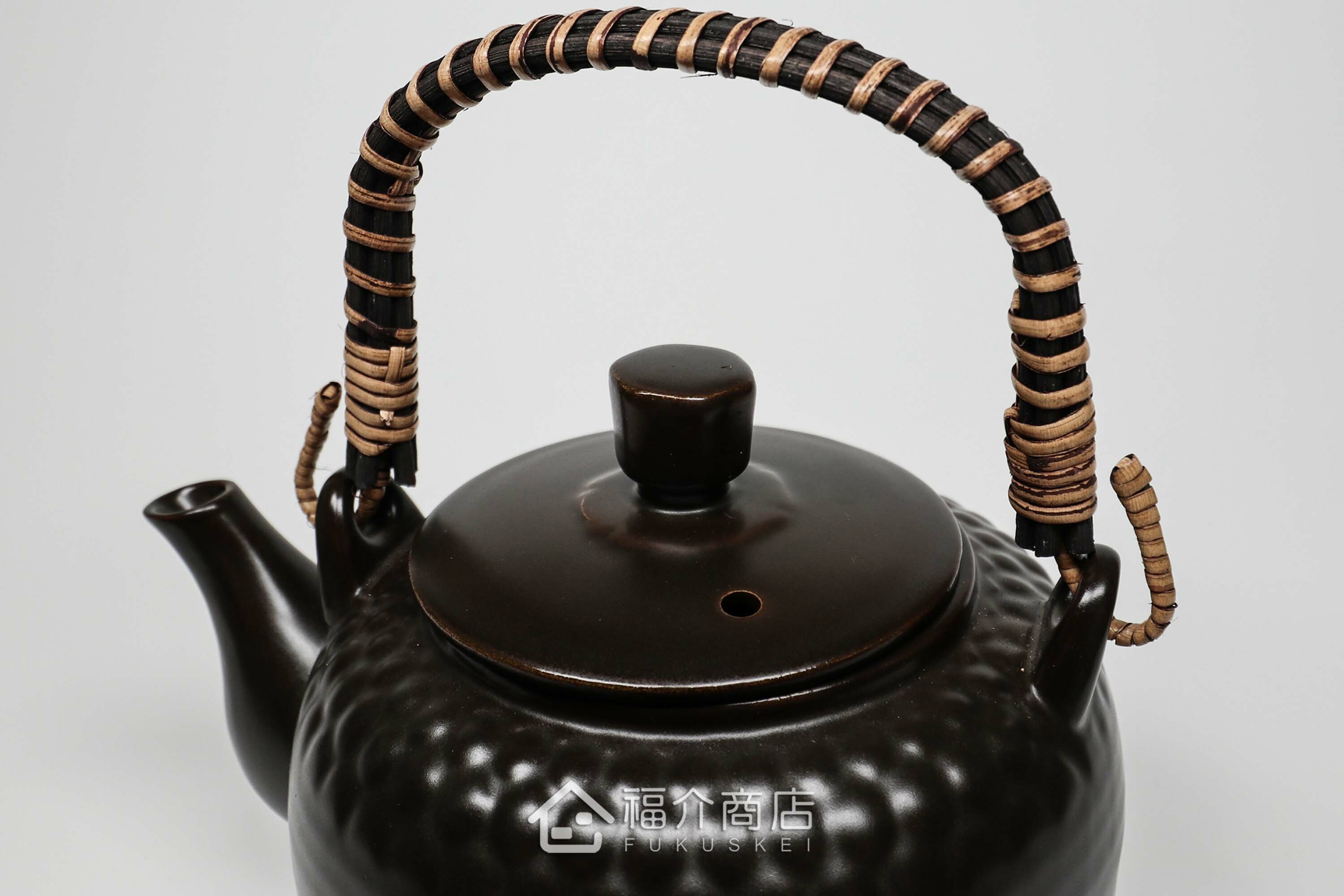 泡茶或煎藥用的藤蔓編織手柄耐熱陶壺