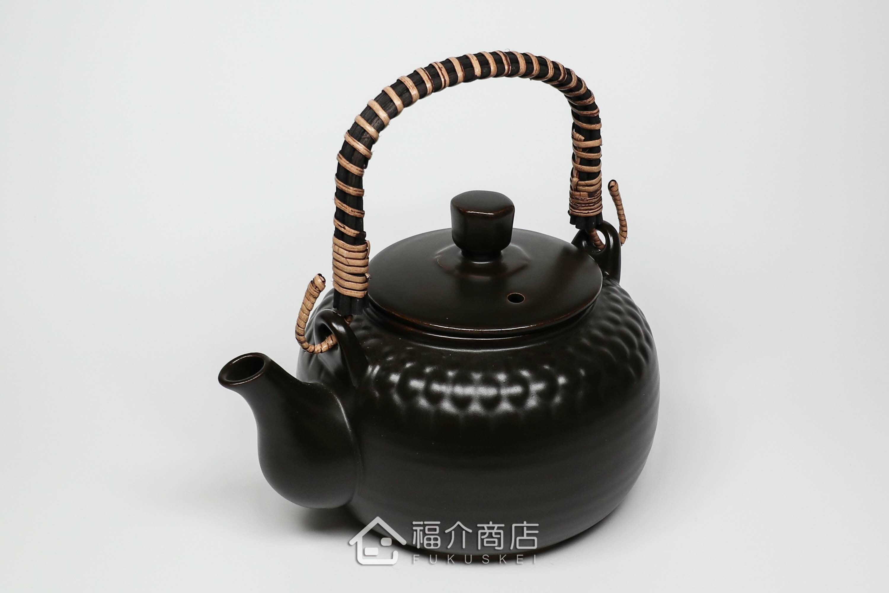 泡茶或煎藥用的藤蔓編織手柄耐熱陶壺